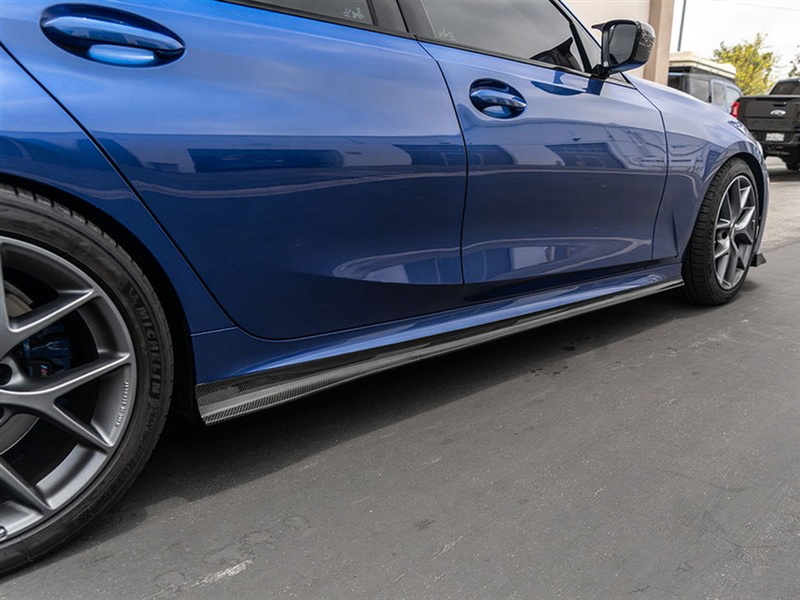 BMW M340 K STYLE CARBON SIDE SKIRT EXTENSIONS + DTM CARBON FIBER REAR DIFFUSER