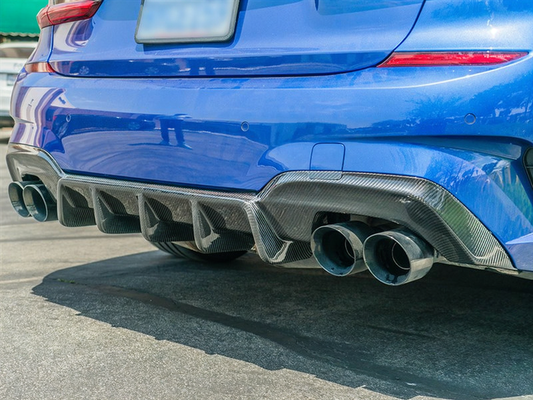 BMW M340 K STYLE CARBON SIDE SKIRT EXTENSIONS  + DTM CARBON FIBER REAR DIFFUSER